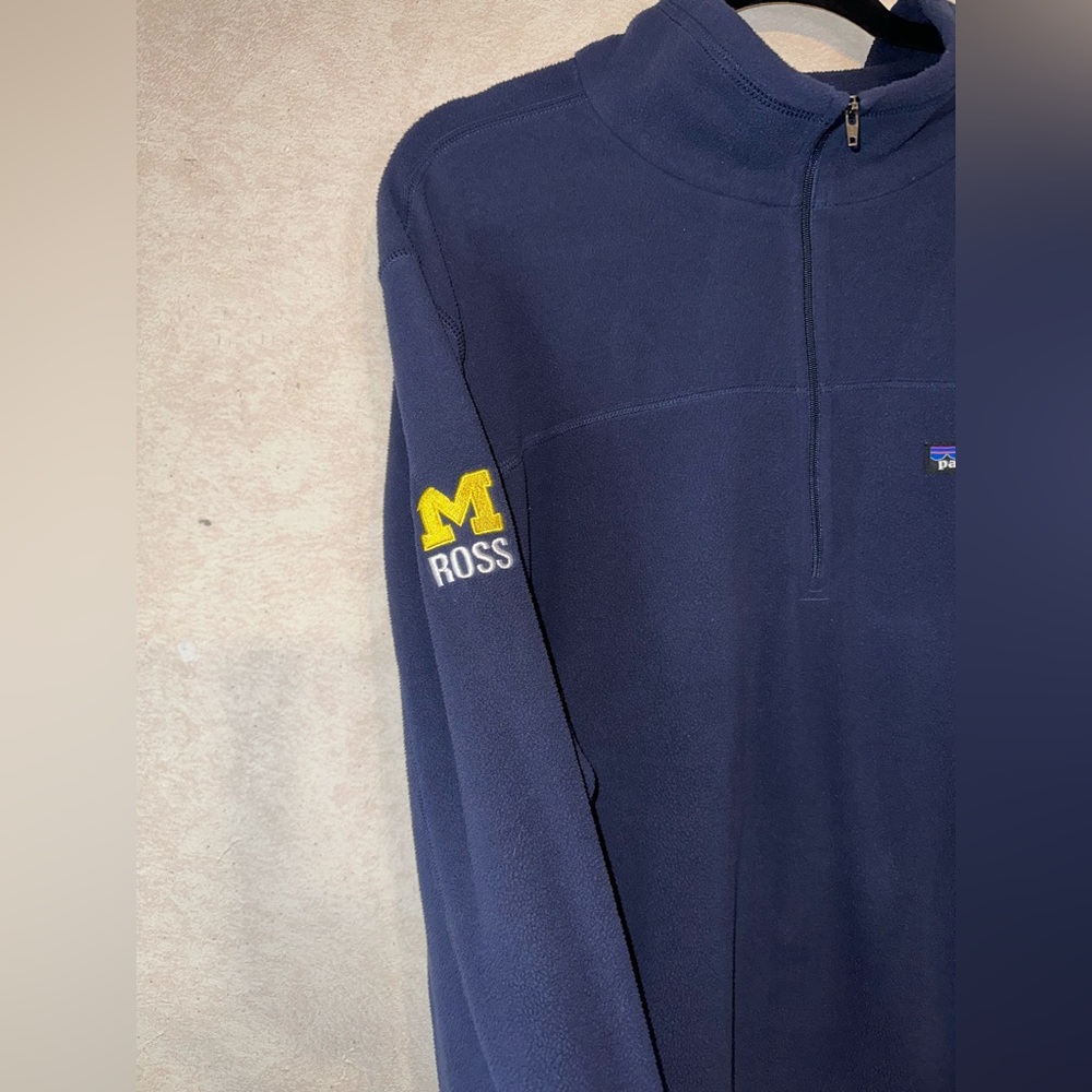 Patagonia Men's XXL Micro D 1/4 Zip Fleece Pullover Nena Michigan Ross #26176 - Picture 2 of 8
